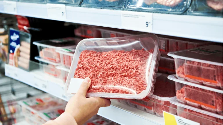 Minced meat in MAP packaging
