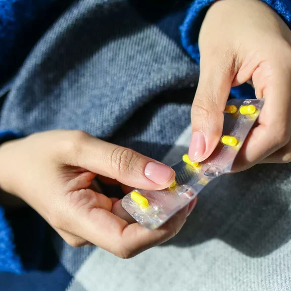 Patient taking medicine